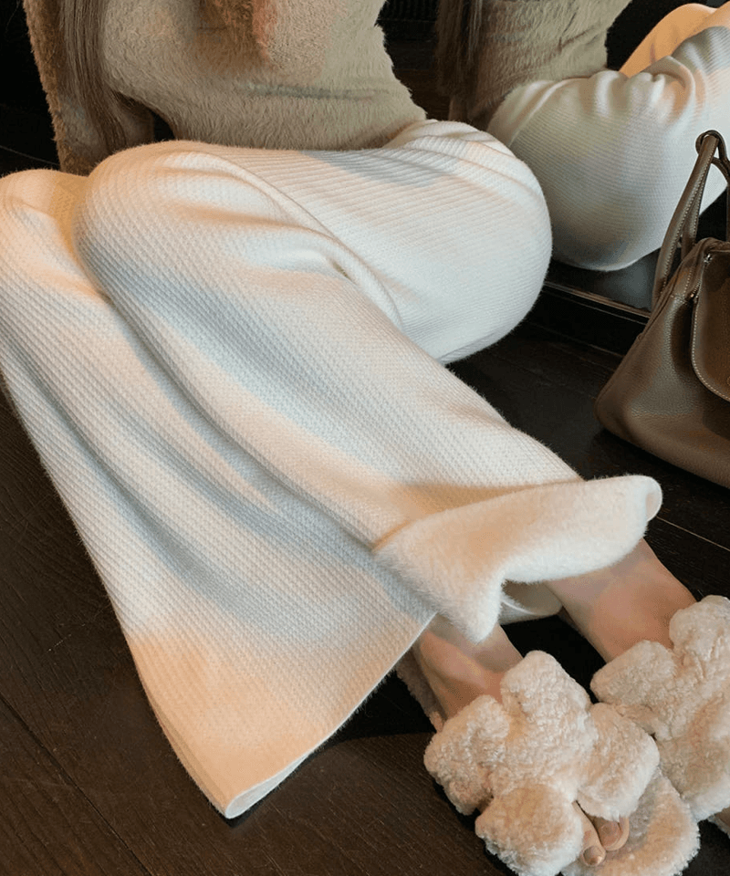 밴딩 플리스 니트 팬츠