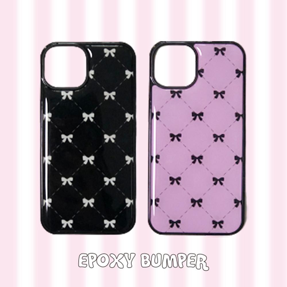 워터진 / vintage ribbon (black) 케이스 iphone 15 pro max
