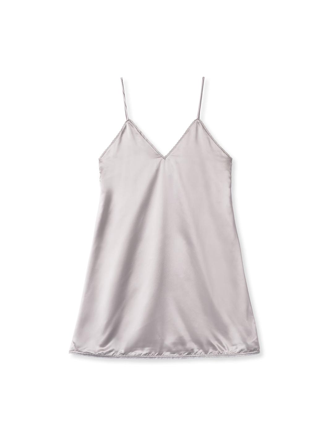 SATIN MINI DRESS (SILVER)