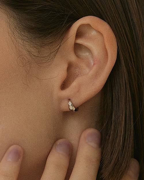 14k unique cutting earring