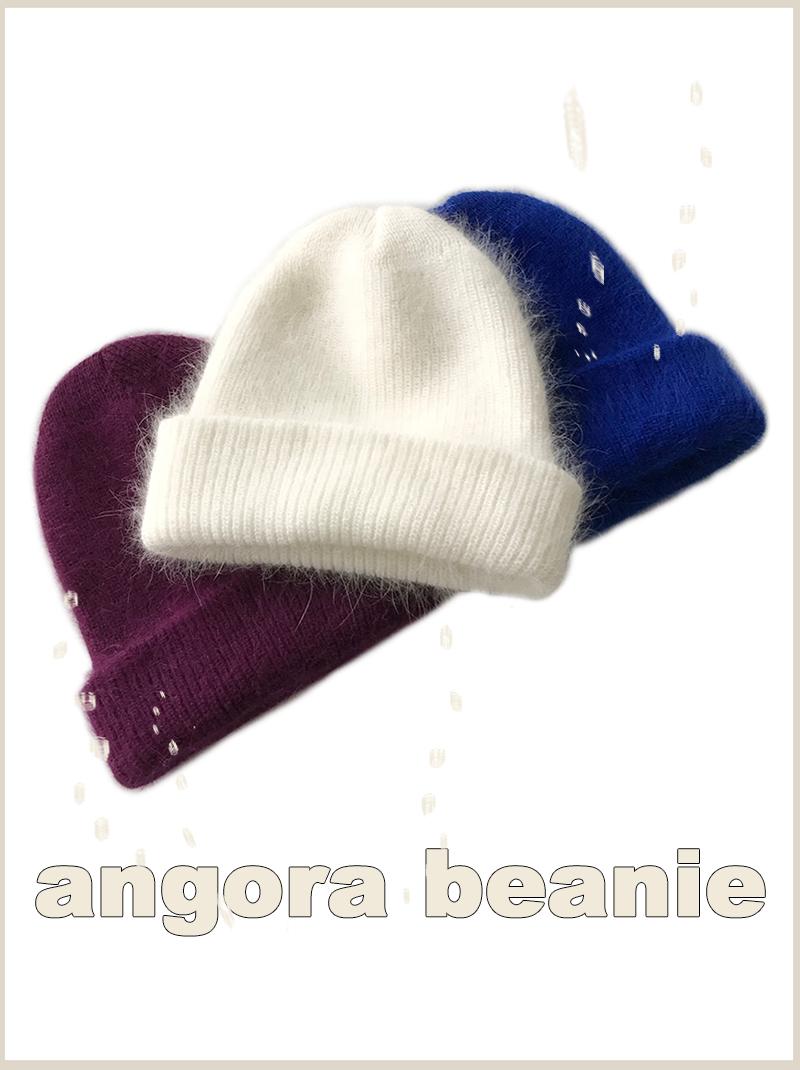 ANGORA BEANIE (3color!)