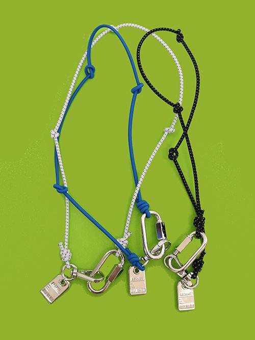carabiner string necklace (3color)