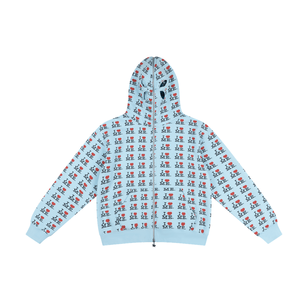 PRE ORDER - BLUE I HEART ME BUTTERFLY HOODIE - XXS