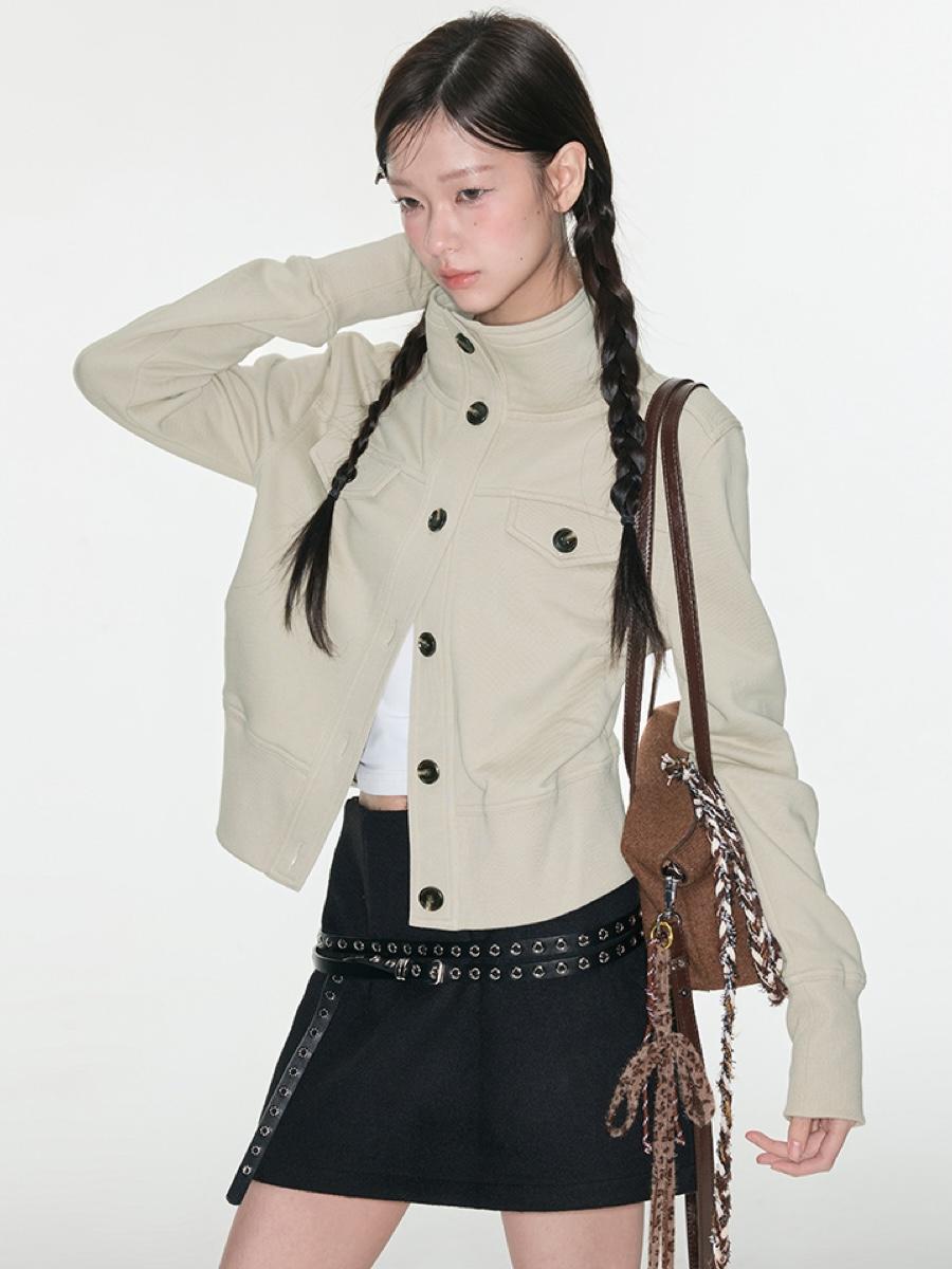 LUAMOSS High Collar Commuting Jacket