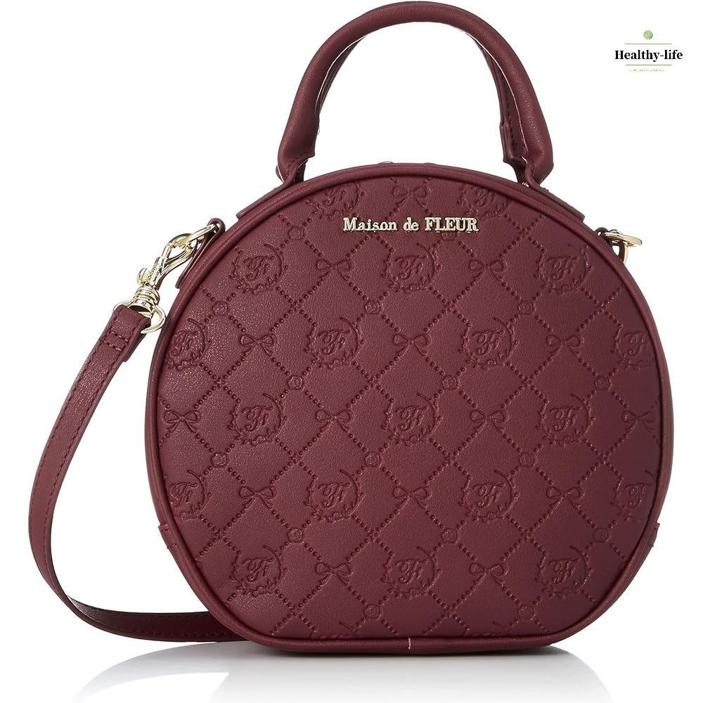 메종드플뢰르 Maison de Fleur 모노그램 모자케이스 숄더백 브라운/레드와인