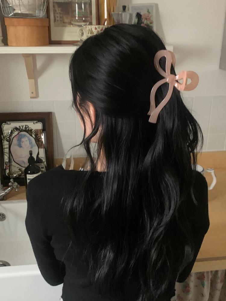 [모브닝/헤어핀] 모모리본 헤어 집게핀