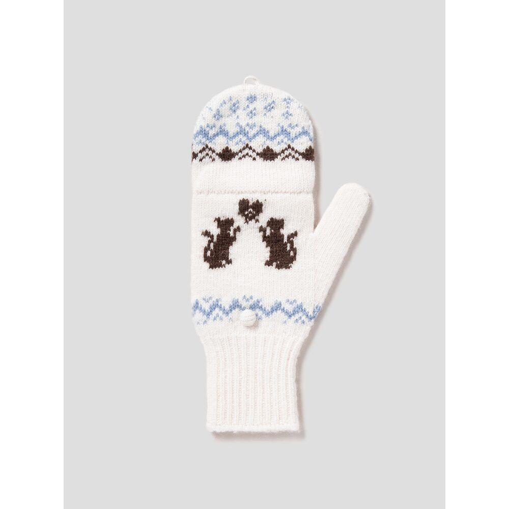 에잇세컨즈 노르딕 오픈형 손모아 장갑  아이보리 (194X87WY40)