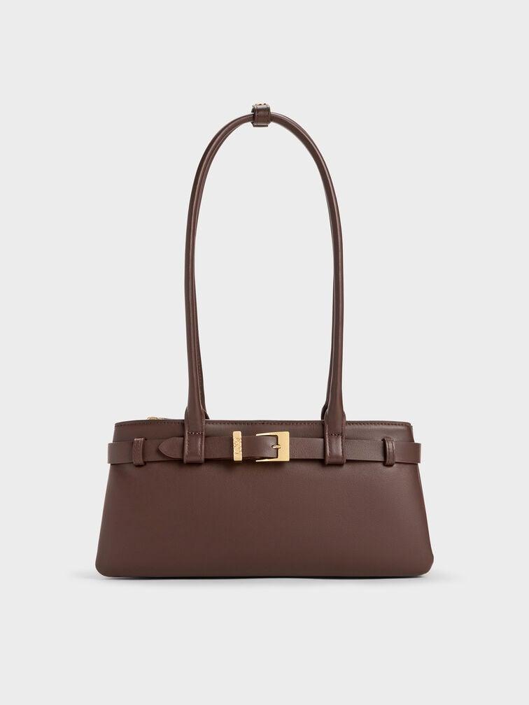 Jody Genuine Leather Belted Shoulder Bag