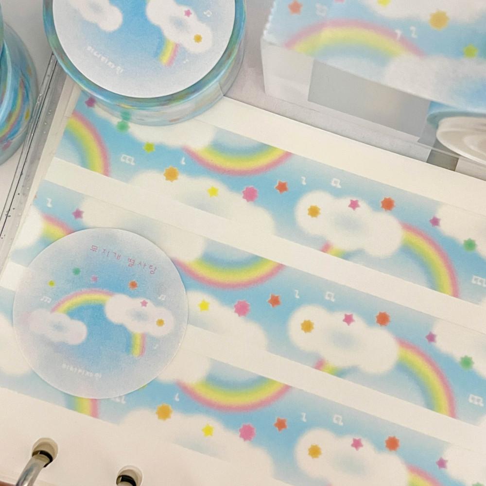 [끼니디자인] 무지개별사탕 마스킹테이프