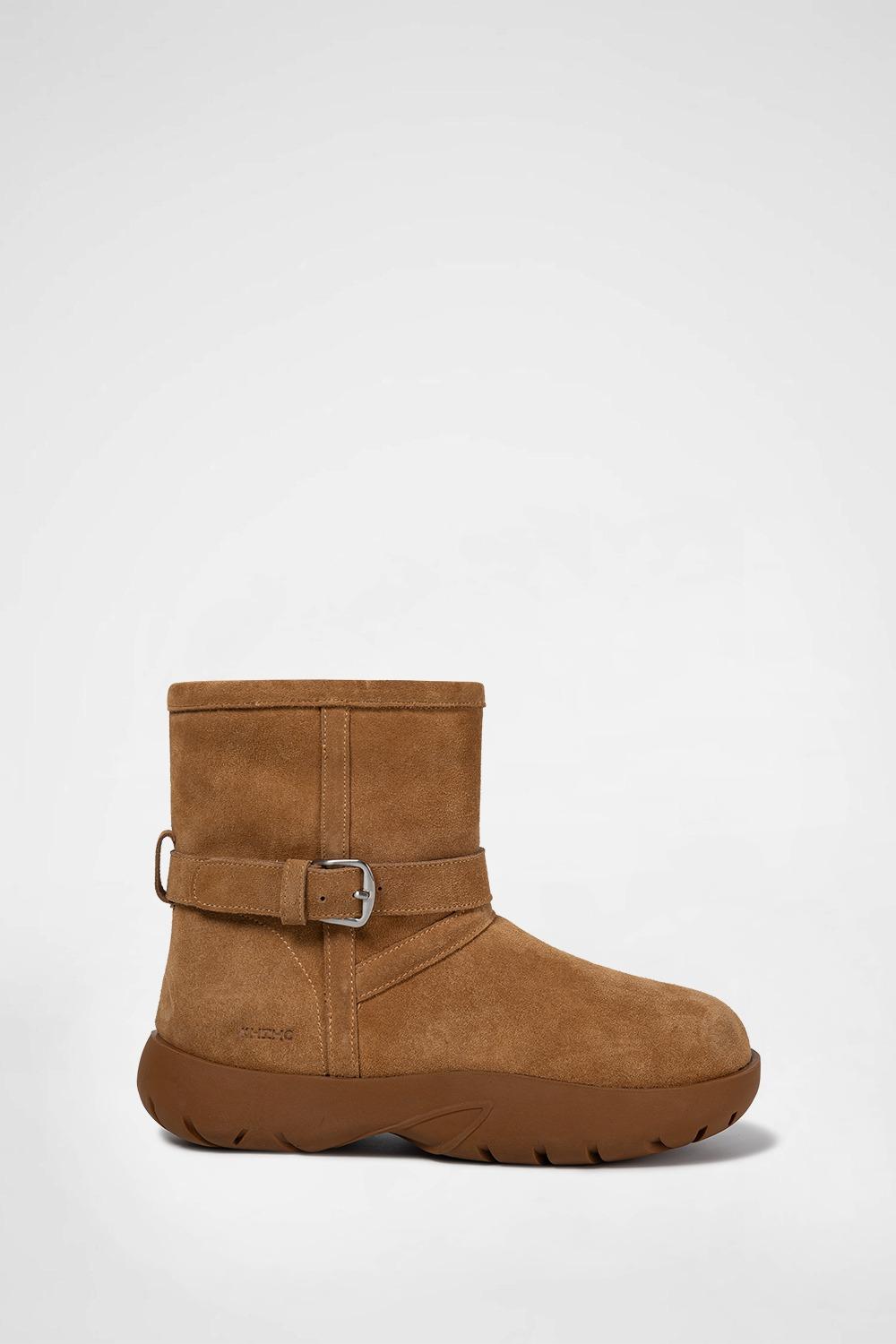 BOUCLE BUCKLE WINTER BOOTS / BEIGE