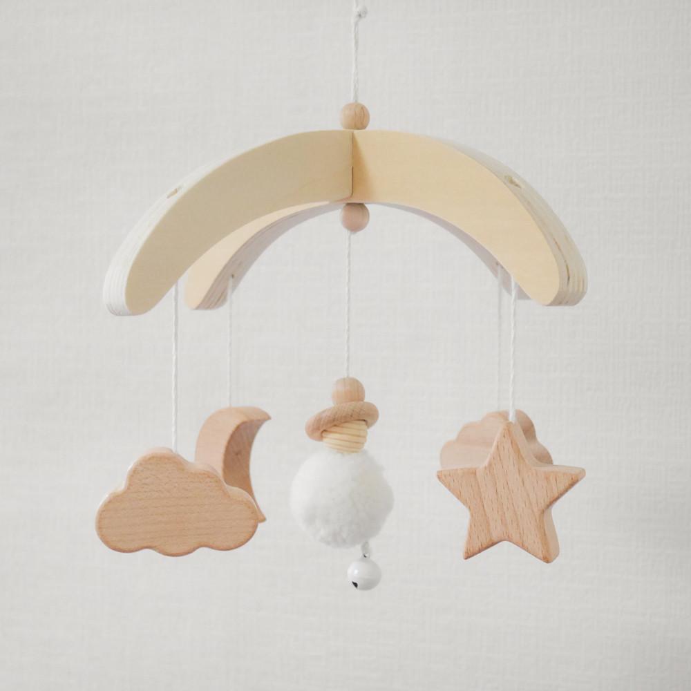 우드모빌 원목모빌 밤하늘 나무 감성소품 아기 신생아 방 꾸미기 출산선물 핸드메이드