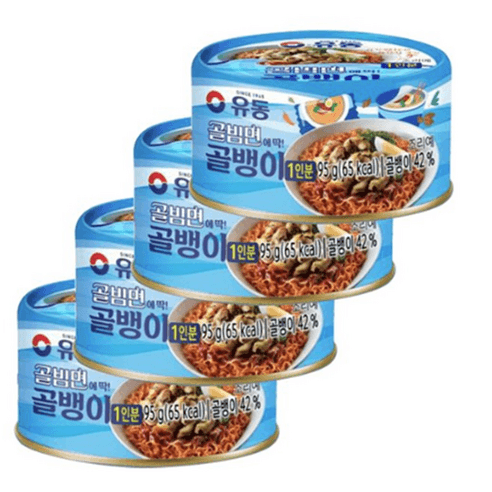 유동 골빔면 골뱅이, 95g, 4개 - 골뱅이통조림 | 쿠팡