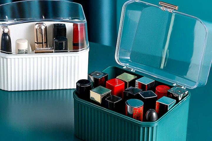 뚜껑있는 솔라 립스틱 정리함 메이크업 보관함 아크릴 화장품 정리함