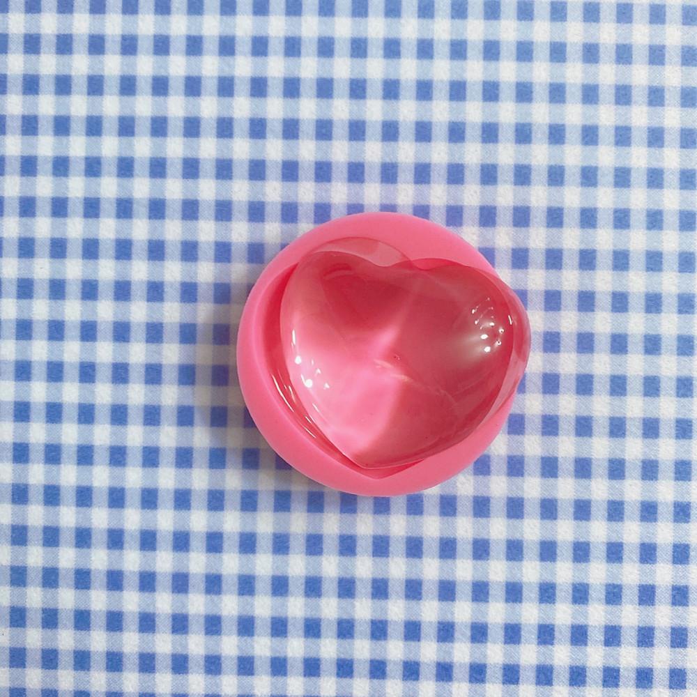 레진공예) 그립사이즈 통통 하트 수제 몰드 / chubby heart resin silicone mold