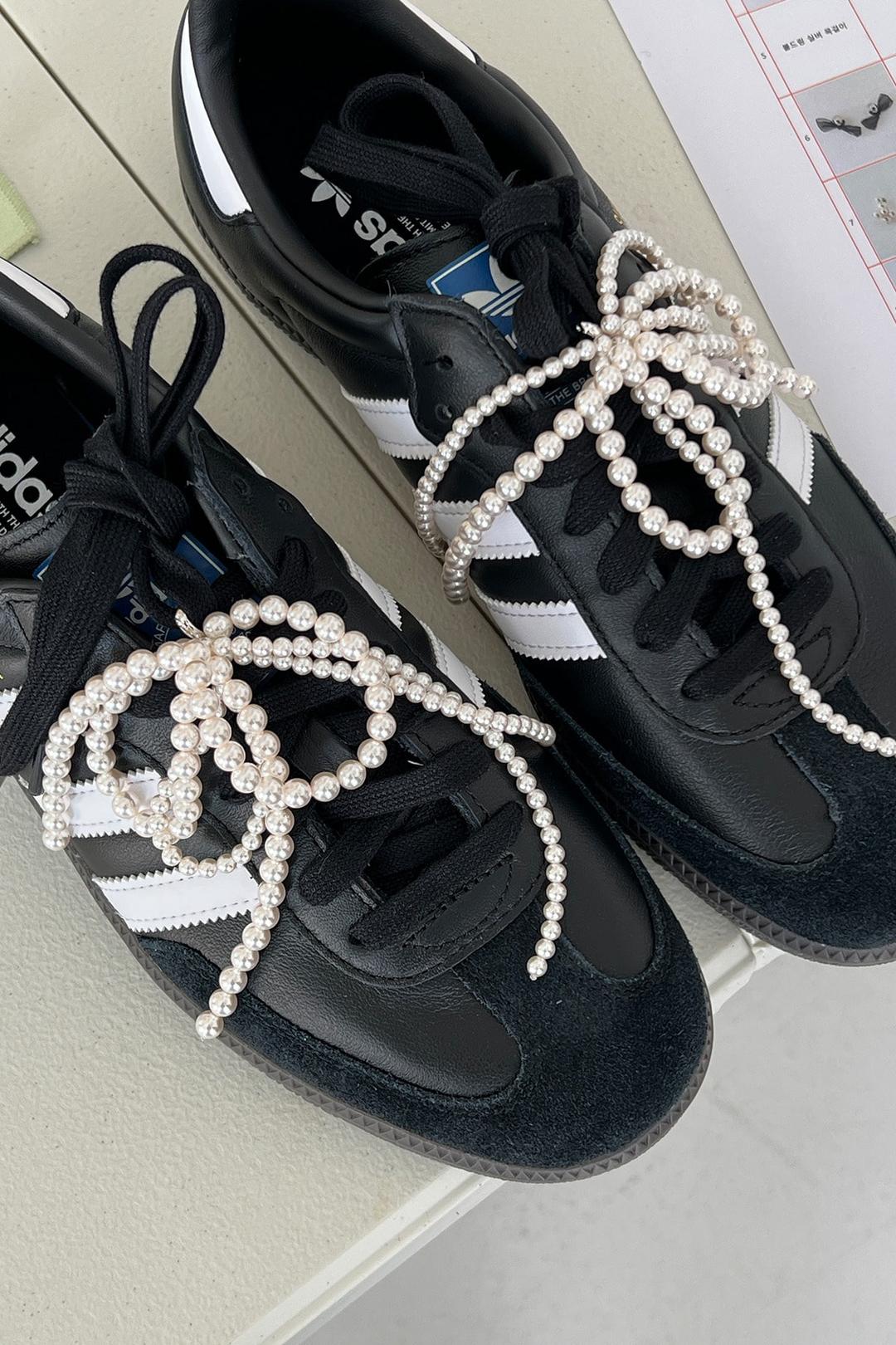 [리퍼브] Pearl Tassel Shoelace Charms(set)