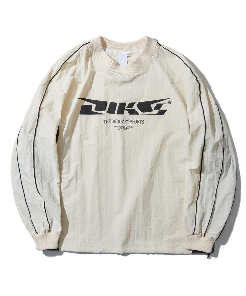 바이크 컬러블록 나일론 풀오버_아이보리_LT490