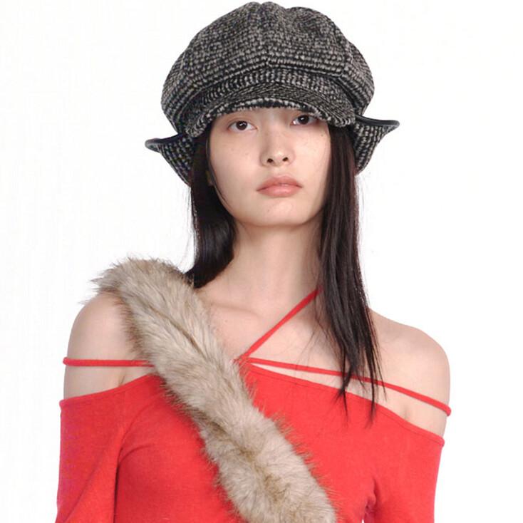 WOOL NEWSBOY CAP / BOKASHI