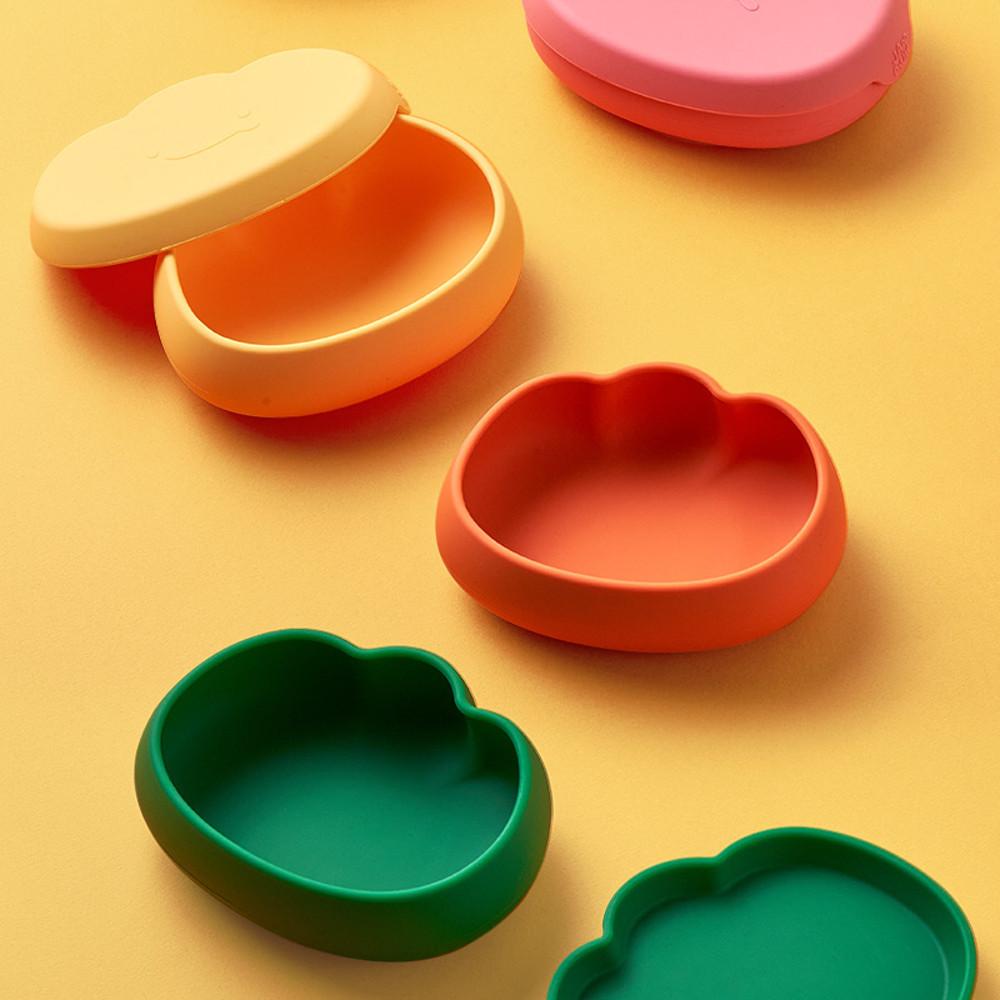 잼먹 흡착볼 토핑 이유식 용기 유아 아기 실리콘 그릇
