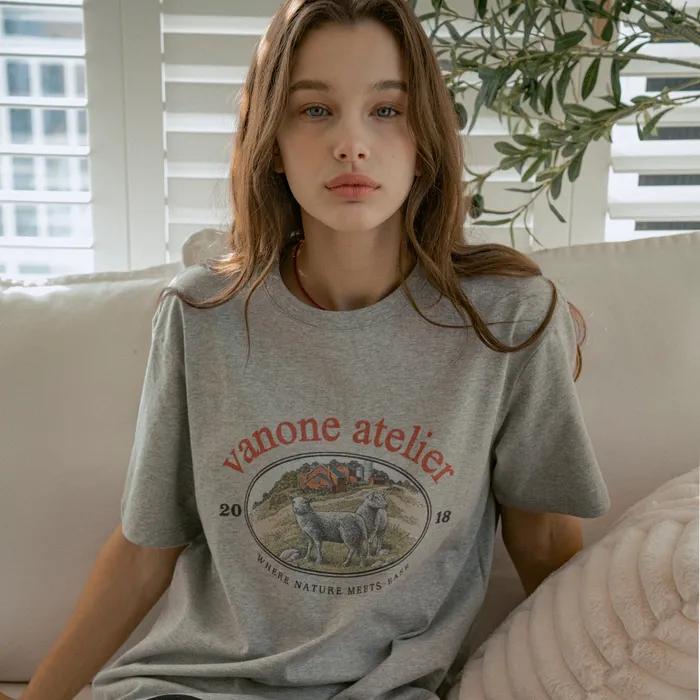 [리오더] A3510 Nature heritage 티셔츠_Melange gray