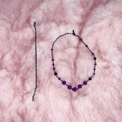안나수이 보라색 목걸이