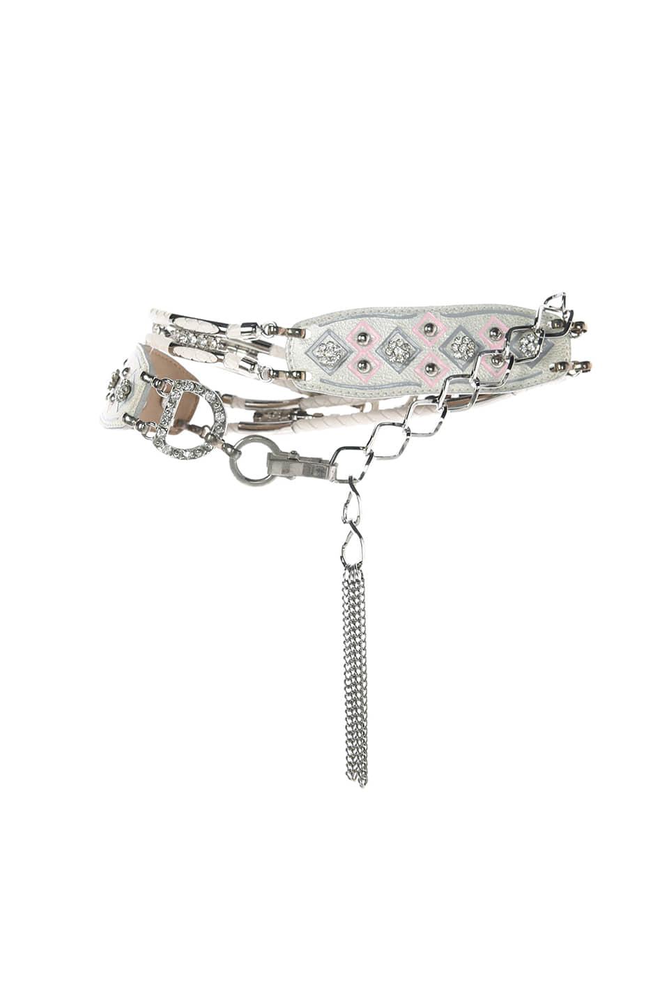chain leather belt