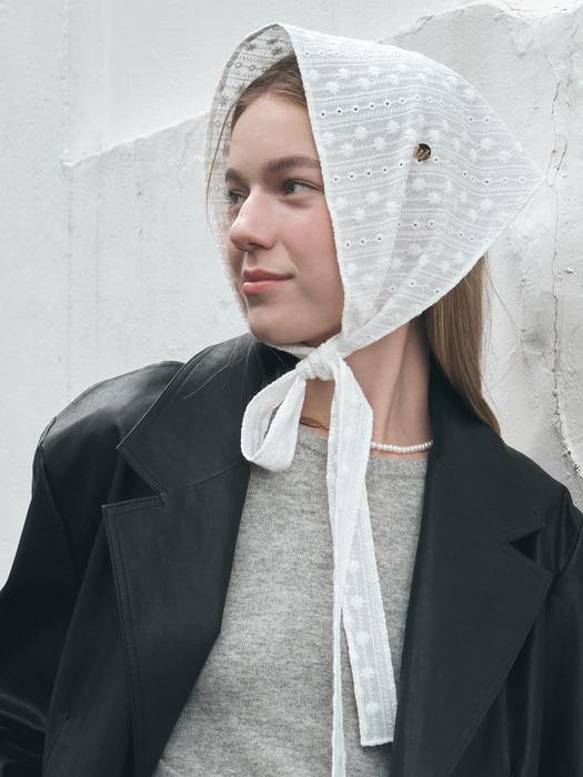 Amy Cotton Lace Kerchief - 2Color