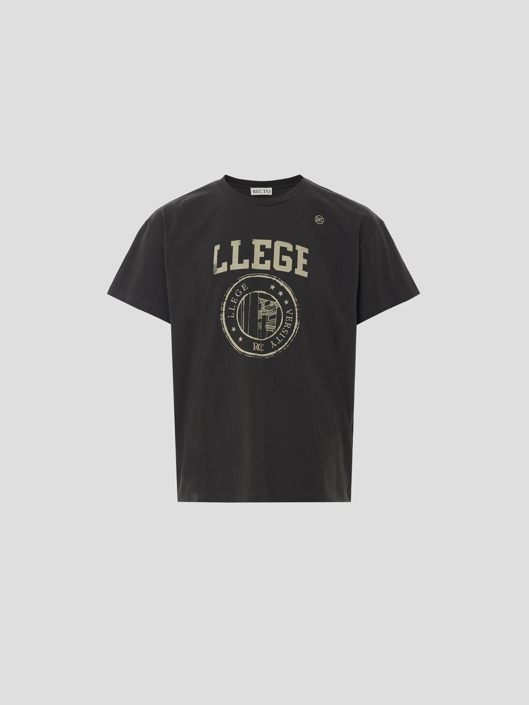 LLEGE LOGO T-SHIRT (CHARCOAL GREY)