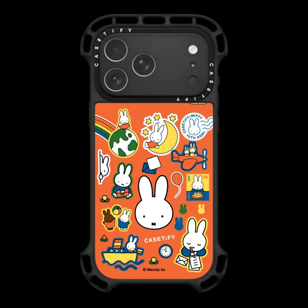 Miffy Postage Collage Sticker Case (Bruna Red)