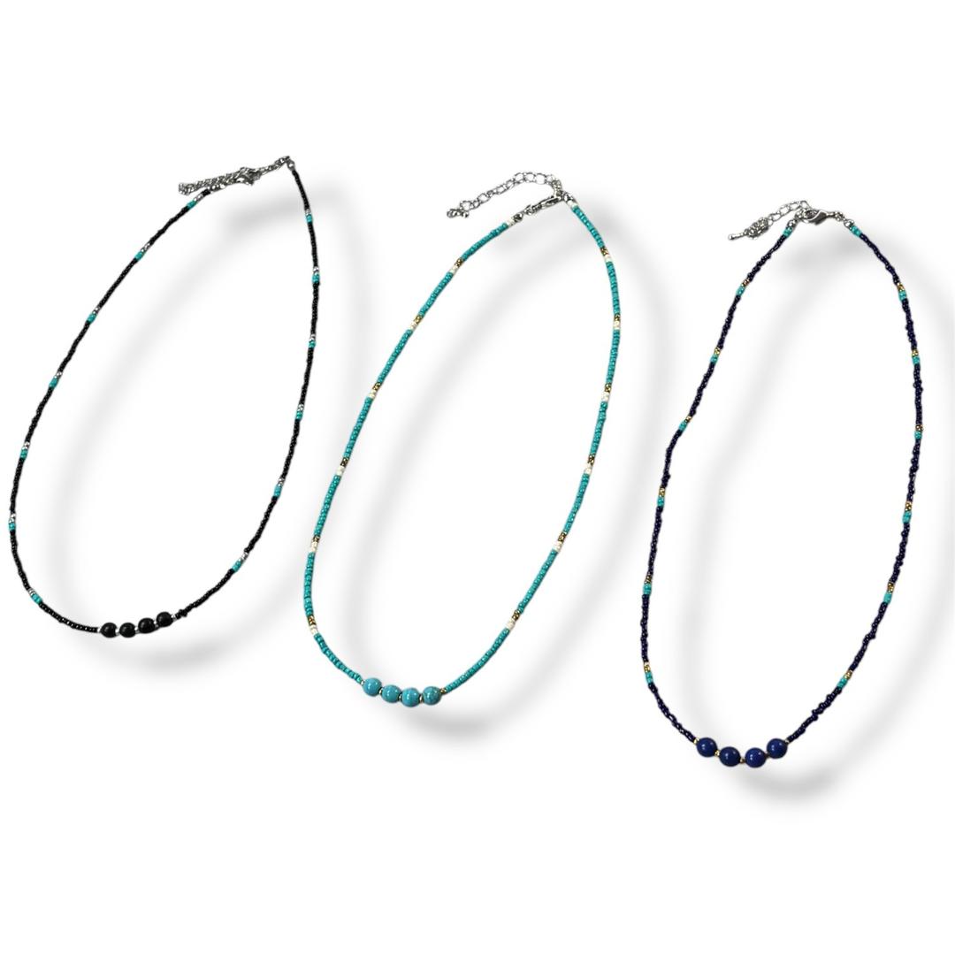 터키석 비즈 목걸이 3C