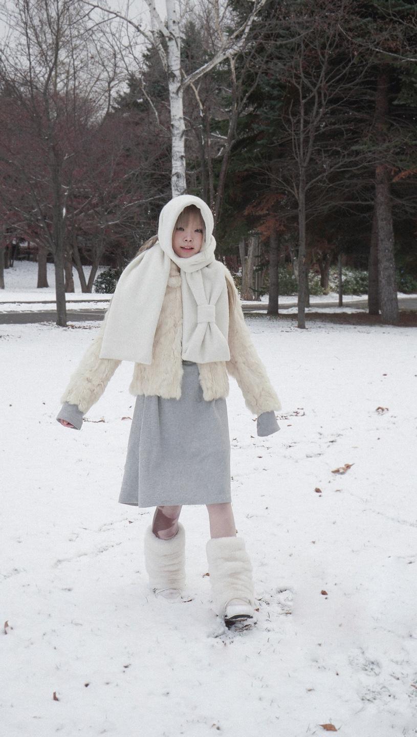 [5th] Ribbon Muffler_Fairy ivory