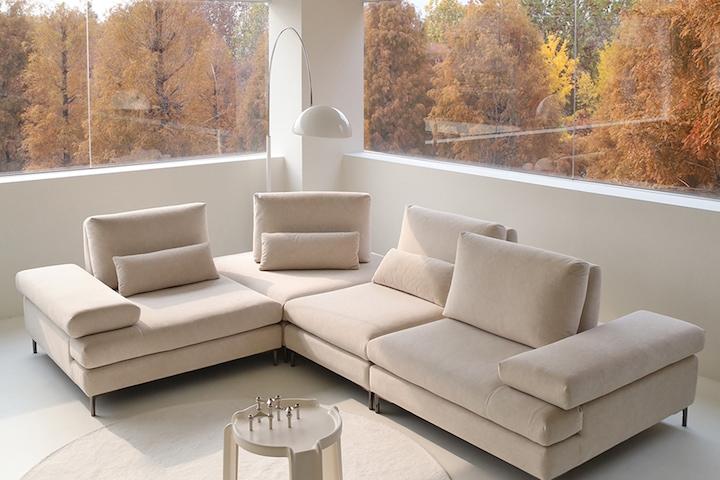 알롱제 모듈 A+B+C+D 5인용 코너형 스윙 소파