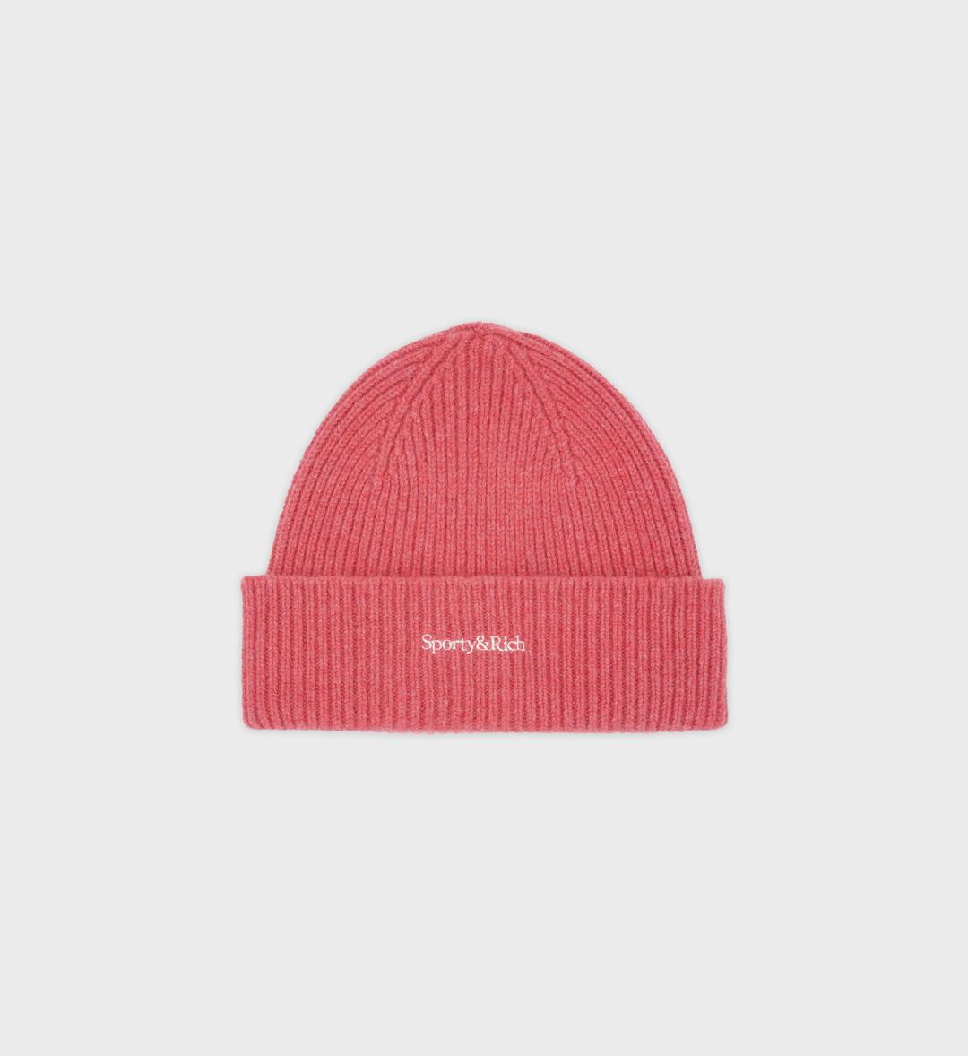 Serif Logo Beanie - Strawberry - Strawberry / OS