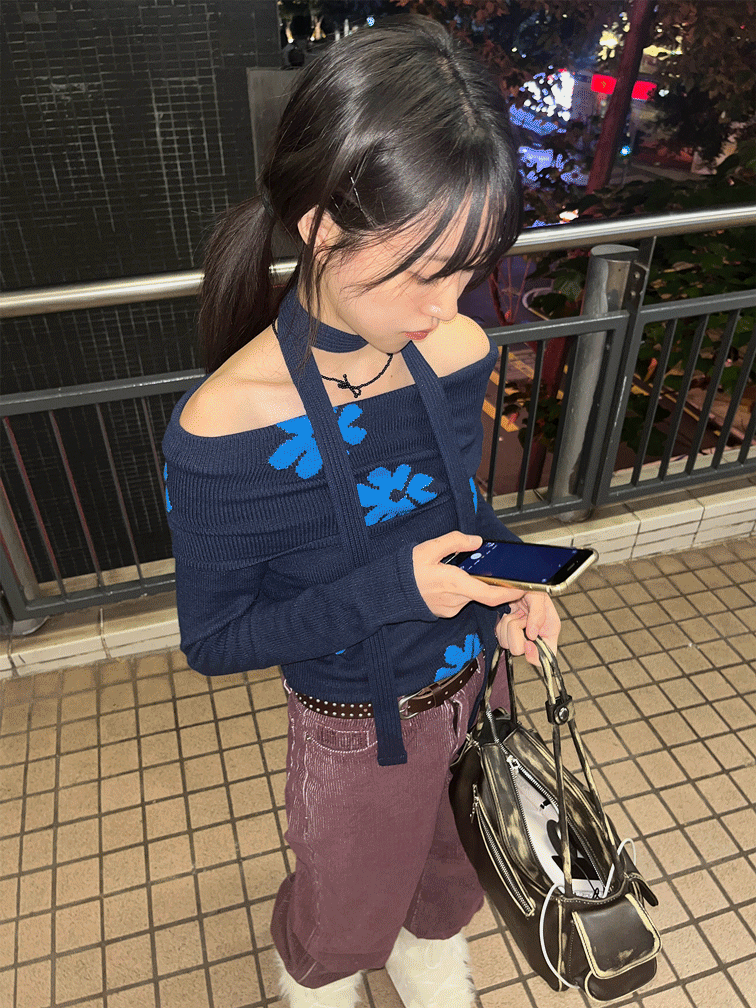 [9hope] dejavu off-shoulder set