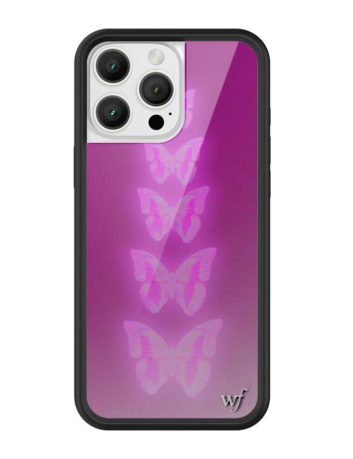 Wildflower Neon Butterfly iPhone case