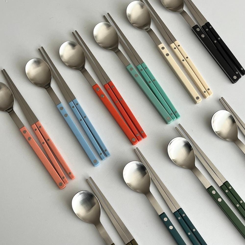 보겐쌍띠에 신혼 수저세트 사브르 한식 숟가락 젓가락 국산 스텐 신혼부부