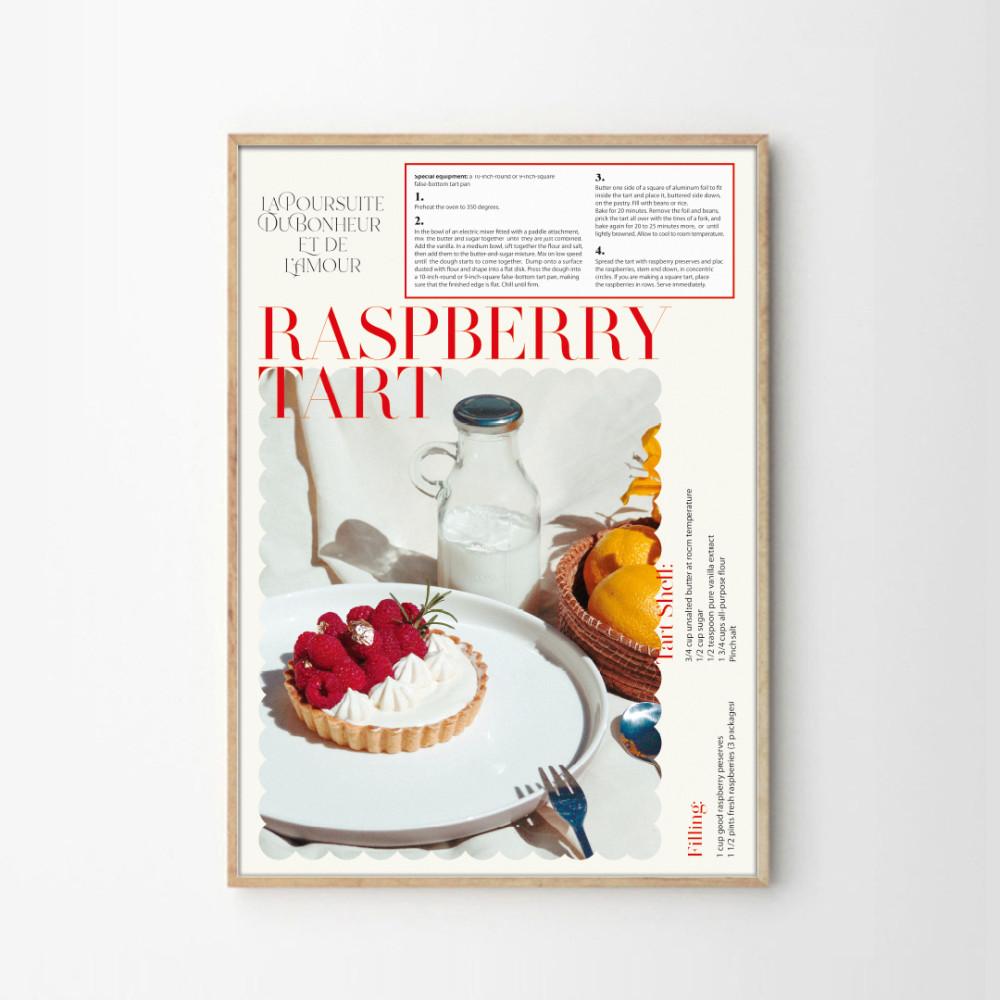 애시드로우 프렌치 빈티지감성 아트포스터 raspberry tart