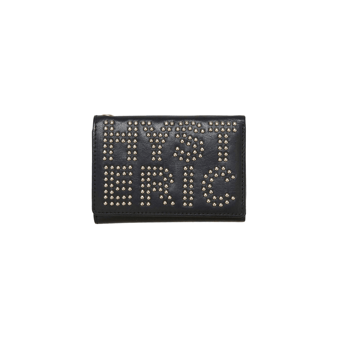 (W) Hysteric Glamour Logo Stud Tri-Fold Wallet Black
