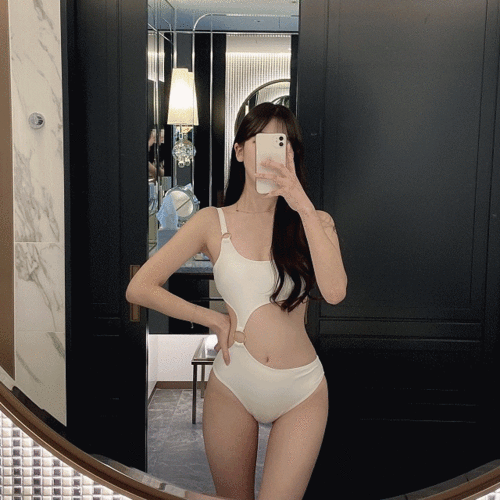 [당일출고] 치명적인 섹시 심플 링 바디프로필 모노키니 수영복