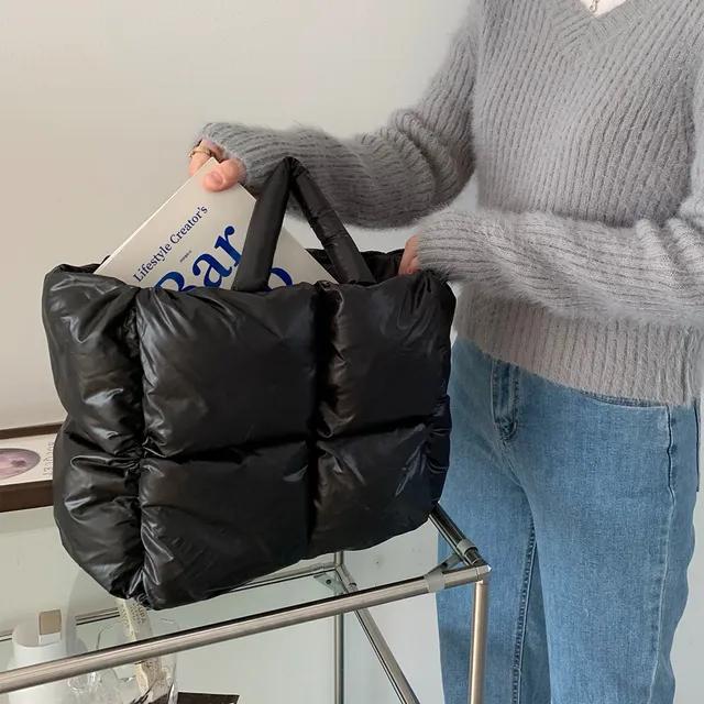글래머 볼륨 패딩 토트 겸 숄더백 겨울가방