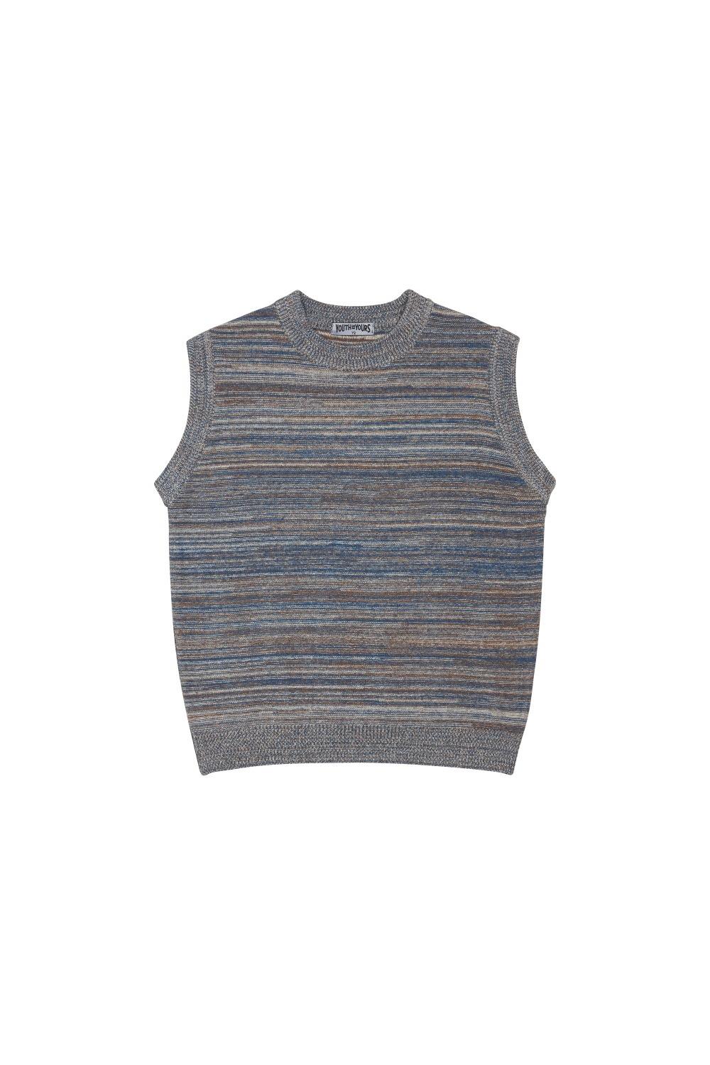 COLOR KNIT VEST [BLUE]