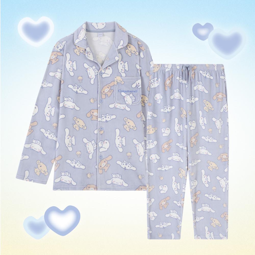 시나모롤 남녀공용 밍크스판 9부 파자마 세트