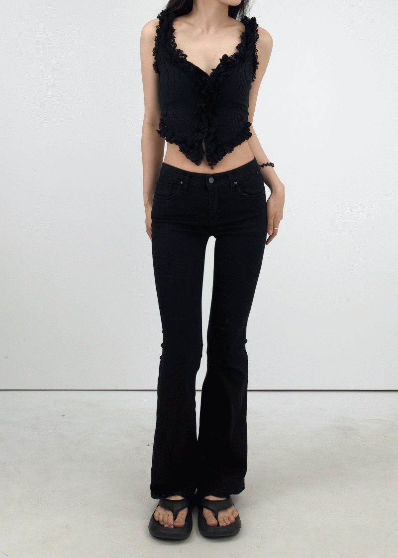 로브씨엘 [ 누적판매 23,000장 ] -3kg 써머 로우라이즈 블랙 부츠컷