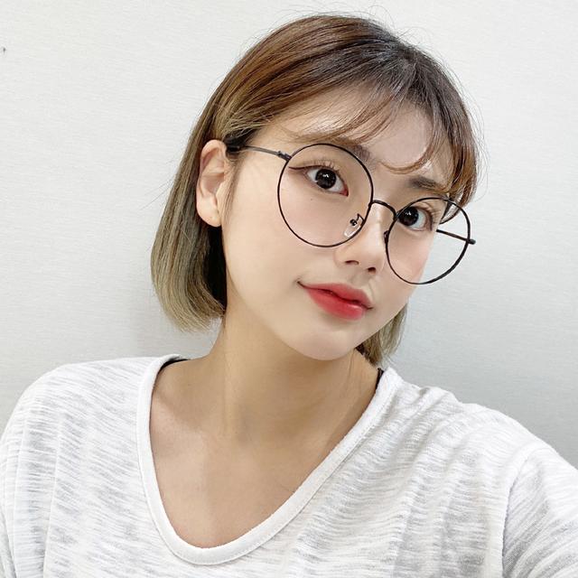 블루라이트차단렌즈,데모렌즈 큐리 메탈 둥글이 안경테 (3color)