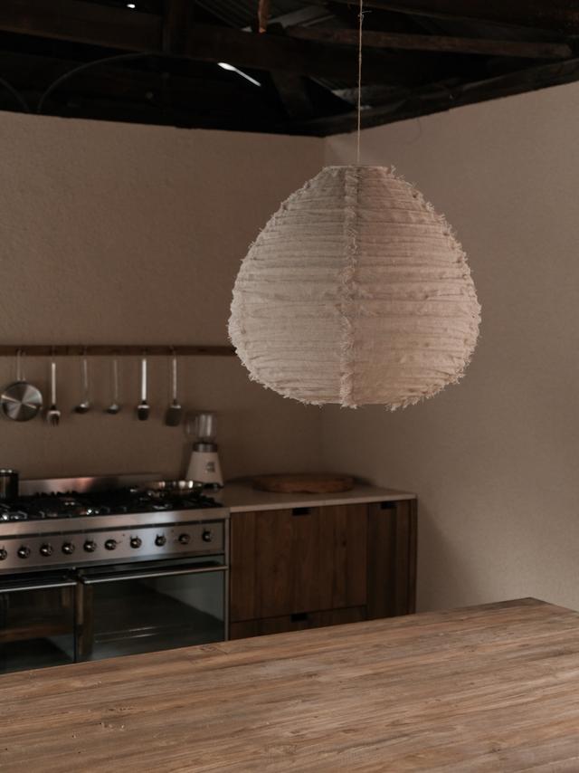 Linen Fringed Pendant - Natural (2Type)