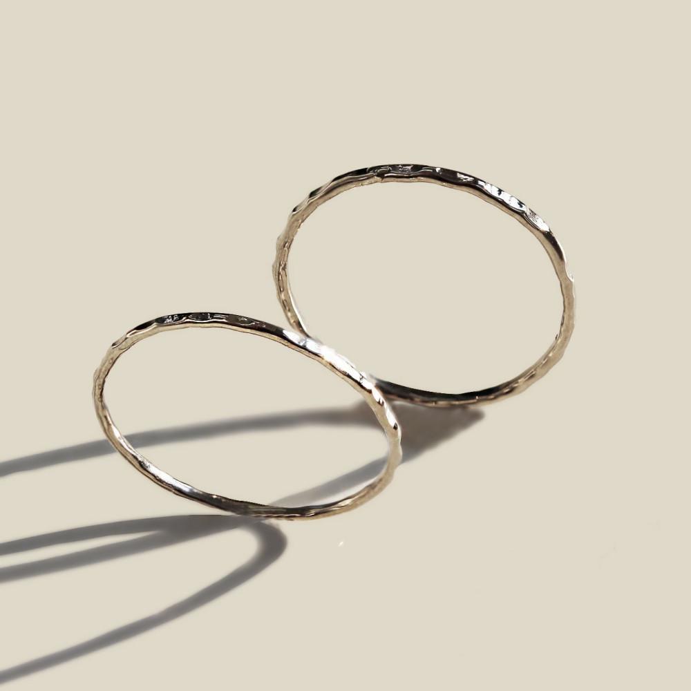 [Solnsol] 14K 레이어드 실 반지 텍스처 링