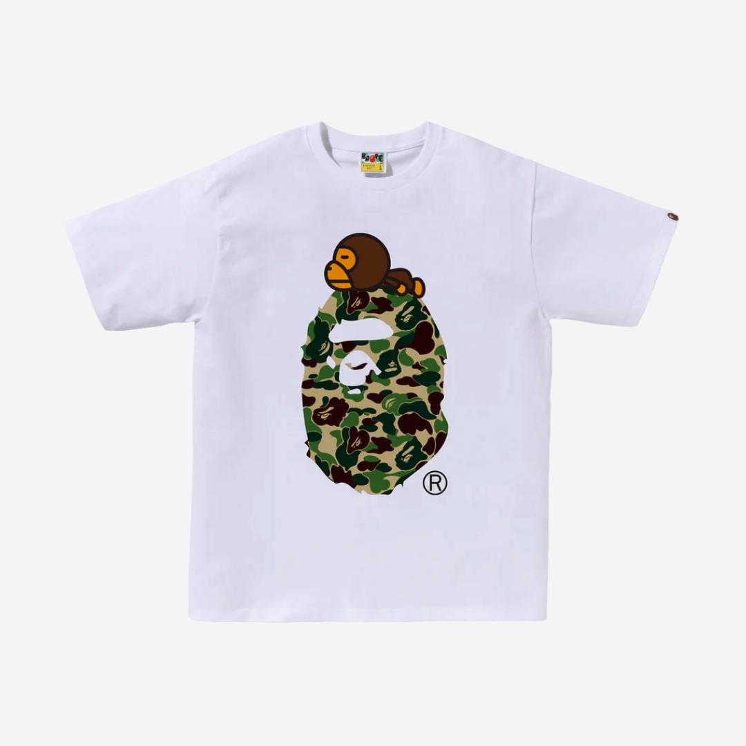 BAPE ABC Camo Milo On Big Ape T-Shirt White