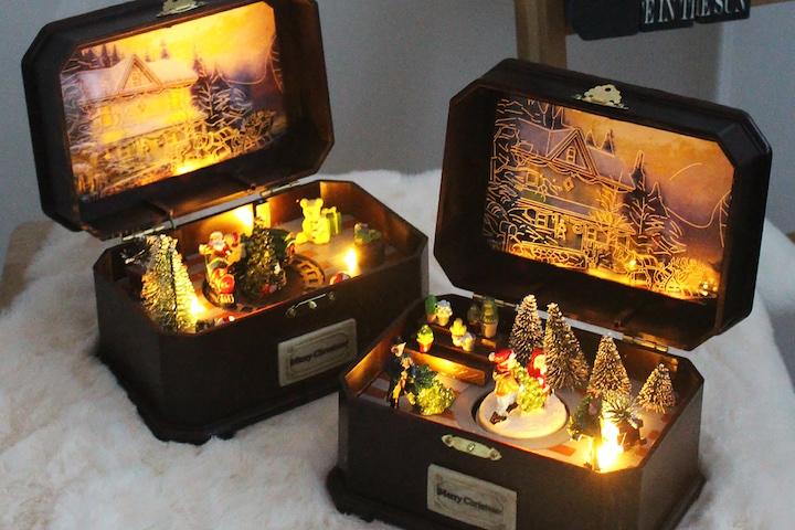 대형 크리스마스 오르골 무드등 트리 산타 오르골 2종