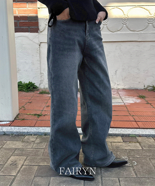 ✨레전드핏✨[MD PICK!/융기모☃️] 브룩스 융기모 와이드 데님 팬츠