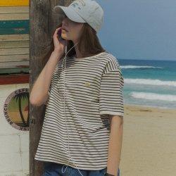 Cotton stripe T-shirt[2color]