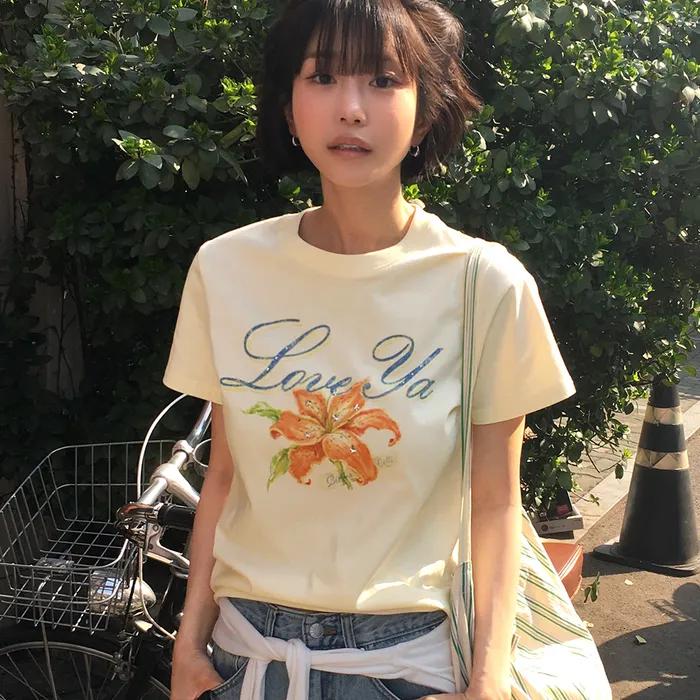 [단독][쁨이 PICK]Lily Quartz Tee-Lemon